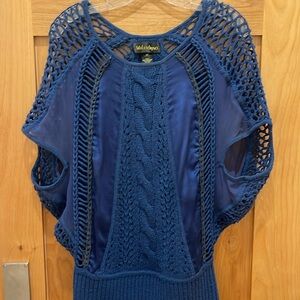 Catherine Malandrino knit, sheer and knitted mesh 2 piece dress set